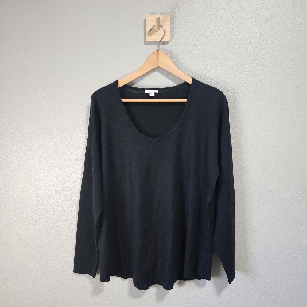 J. Jill Black Long Sleeve Women's Top